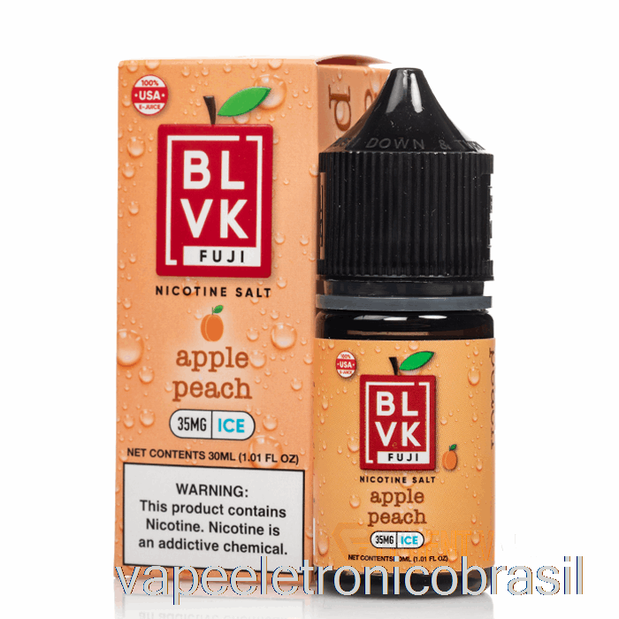 Vape Recarregável Maçã Pêssego Gelo - Blvk Fuji Salts - 30ml 50mg